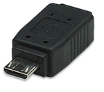 Hi-Speed USB Adapter Mini-B Female / Micro-B Male, Black