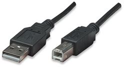 Hi-Speed USB Device Cable A Male / B Male, Black, 1 m (3 ft.)