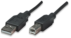 Hi-Speed USB Device Cable A Male / B Male, Black, 1.8 m (6 ft.)