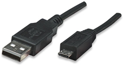 Hi-Speed USB Device Cable A Male / Micro-B Male, 5 m (16.5 ft.), Black