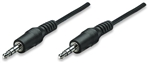 Stereo Audio Cable 3.5 mm Stereo Male to Male, Black, 1.8 m (6 ft.)