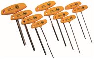 Hex T-Handle Inch 10 Pc Set  3/32-3/8