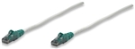 Crossover Cable, Cat6, UTP RJ-45 Male / RJ-45 Male, 100 ft. (30.0 m), Grey w/ Green Boot