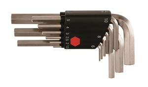 Hex L-Key Short Arm Metric 1.5-10.0 9Pc