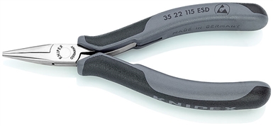ESD Electronics pliers 115mm / 4.5" smooth jaw