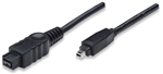 FireWire 800/400 Device Cable 9-pin to 4-pin, 1.8 m (6 ft.), Black