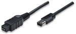 FireWire 800/400 Device Cable 9-pin to 6-pin, 1.8 m (6 ft.), Black