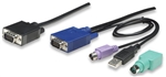KVM Cable USB + PS/2, 1.8 m (6 ft.)