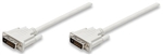 Monitor Cable DVI-D Dual Link Male to DVI-D Dual Link Male, Beige, 6 ft.