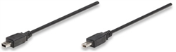 Hi-Speed USB 2.0 OTG Cable Mini A Male / Mini B Male, Black, 6 ft., (1.8 m)