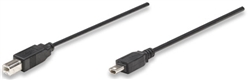 Hi-Speed USB 2.0 OTG Cable B Male / Mini A Male, Black, 6 ft., (1,8 m)