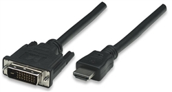 HDMI Cable HDMI Male / DVI-D 24+1 Male, 1.8 m (6 ft.), Black