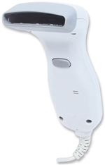 Contact CCD Barcode Scanner 60 mm Scan Width, PS/2, White