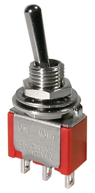 Economy Sub-Miniature Toggle Switch SPDT On-(On) 5A @ 125VAC