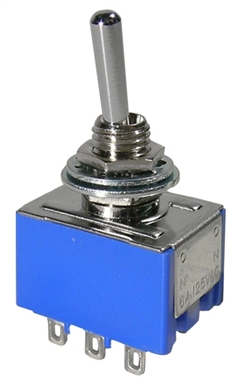 UL/CSA Approved Economy Sub-Miniature Toggle Switch 3PDT On-On 5A @ 125VAC or 28VDC