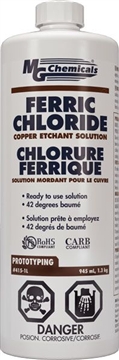 Ferric Chloride (Copper Etchant), 1 litre (33 oz) liquid