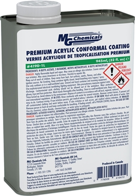 Premium Acrylic Conformal Coating, 945 mL (32 fl. oz)