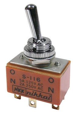 Toggle Switches DPDT On-On 5A 125V CSA