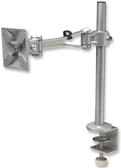 LCD Monitor Pole Supports one monitor, single-link swing arm