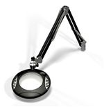  LED Illuminated Magnifier Green-Lite  6", 2x (4 Diop), 43" arm, SD Base Assembly, Multi Angle LEDs, 120-240V, Carbon Black