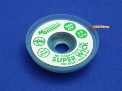 Static Free No Clean Super Wick, Size No.(3), Width(.075"), Colour Code(Green), Length(1.5M)