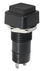 Push Button Switch SPST Off-(On) N/O Black Button 3A @ 125VAC