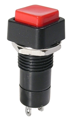 Push Button Switch SPST On-(Off) N/C Red Button 3A @ 125VAC