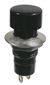 Push Button Switch SPST Off-On Black Button 3A @ 125VAC 12mm mounting hole