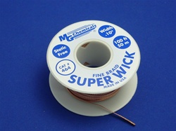  Static Free Super Wick, Size No.(4), Width(.100"), Colour Code(Blue), Length(100')