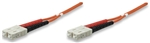 Fiber Optic Patch Cable, Duplex, Multimode SC/SC, 50/125um, 3.0 ft (1.0 m), Orange
