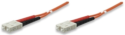 Fiber Optic Patch Cable, Duplex, Multimode SC/SC, 50/125um, 3.0 ft (1.0 m), Orange