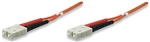 Fiber Optic Patch Cable, Duplex, Multimode SC/SC, 50/125um, 14.0 ft (5.0 m), Orange