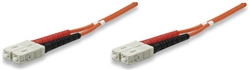 Fiber Optic Patch Cable, Duplex, Multimode SC/SC, 50/125um, 14.0 ft (5.0 m), Orange