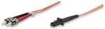 Fiber Optic Patch Cable, Duplex, Multimode MTRJ/ST, 50/125um, 3.0 ft (1.0 m), Orange