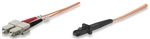 Fiber Optic Patch Cable, Duplex, Multimode MTRJ/SC, 50/125um, 3.0 ft (1.0 m), Orange