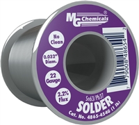 Solder Wire Sn63/Pb37, No Clean, 0.032" Dia. 1 LB