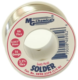 SN60/40 RA Flux 0.062", 16 Gauge, 1/2 Lb, Leaded Solder Wire