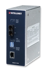 Industrial Fast Ethernet Rail Converter 10/100Base-TX to 100Base-FX (SC) multi-mode, 2 km, IP30 industrial standard