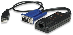 USB Dongle for Cat5 KVM Switch Connects One Computer to a Cat5 KVM Switch