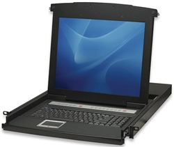 8-Port Rackmount LCD Console KVM Switch 17-Inch LCD Panel, PS/2 or USB, 1U, connection cables included