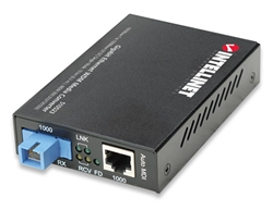 Gigabit Ethernet WDM Media Converter 1000Base-T to 1000Base-LX (SC) Single-Mode, 10 km (6.2 mi.), WDM (RX1310/TX1550)