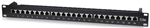 Cat5e Shielded Patch Panel 24-Port, FTP, 1U, 90° Top-Entry Punch-Down Blocks