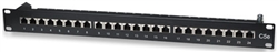 Cat5e Shielded Patch Panel 24-Port, FTP, 1U, 90° Top-Entry Punch-Down Blocks