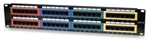 Cat6 Color-Coded Patch Panel 48-Port, UTP, 2U, Color-Coded