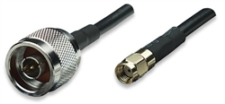 Antenna Cable N-type Male/RP-SMA Male, RG-58, 0.21 dB loss per ft., 6 ft (1.8 m)