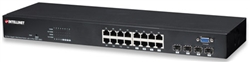 Gigabit Ethernet Rackmount Managed Switch 16-Port + 4 SFP Module Slots, Metal Chassis