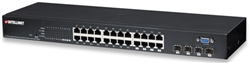 24-Port Gigabit Ethernet Rackmount Managed Switch 24-Port + 4 SFP Module Slots, 802.1x Security, Jumbo Frame Support and QoS