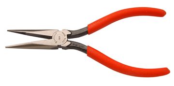 6" Needle Nose Pliers with Red Cushion Grip Handles, Carded