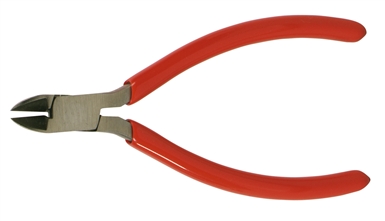 4" Diagonal Pliers with Red Cushion Grip Handles, Carded