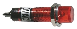 Neon Indicator (Internal Resistor) 120 VAC Red Lens